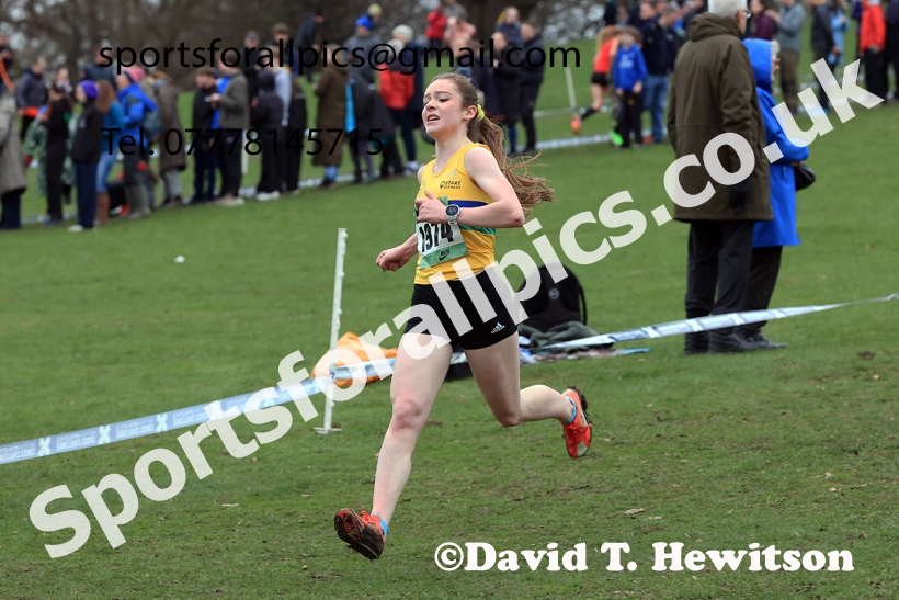 Girls Under-15s 2026 UK CAU Inter Counties Cross Country, Wollaton Park, Nottingham. Photo: David T. Hewitson/Sports for All Pics